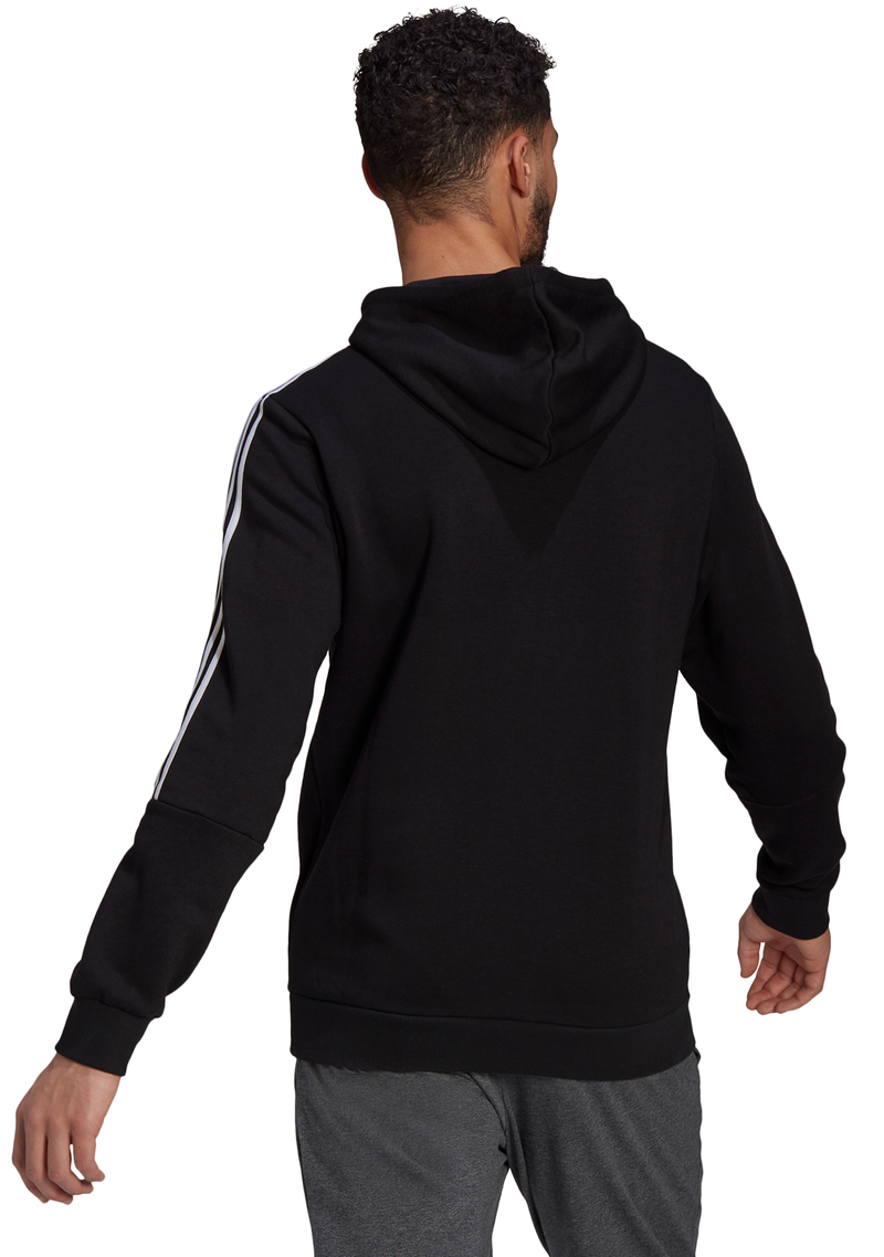 Adidas Mens Essentials Fleece Cut 3 Stripes Hoodie <br> GK9581