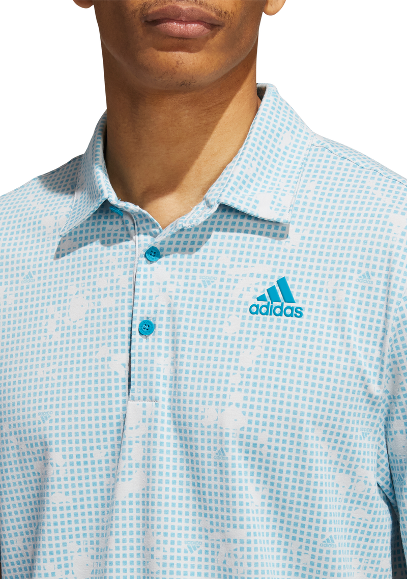 Adidas Mens Golf Night Camo-Print Primegreen Polo Shirt <BR> GU2664