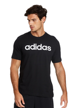 Adidas Mens Linear Logo Tee Black <BR> DU0404