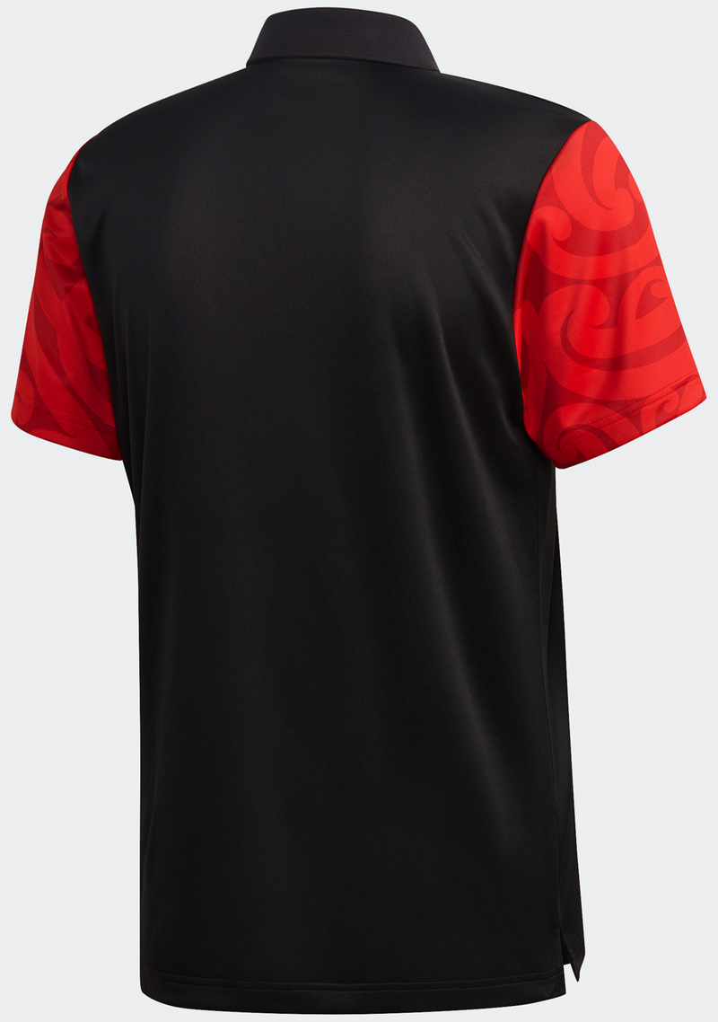 Adidas Mens Māori All Blacks Polo Shirt <BR> GH5020