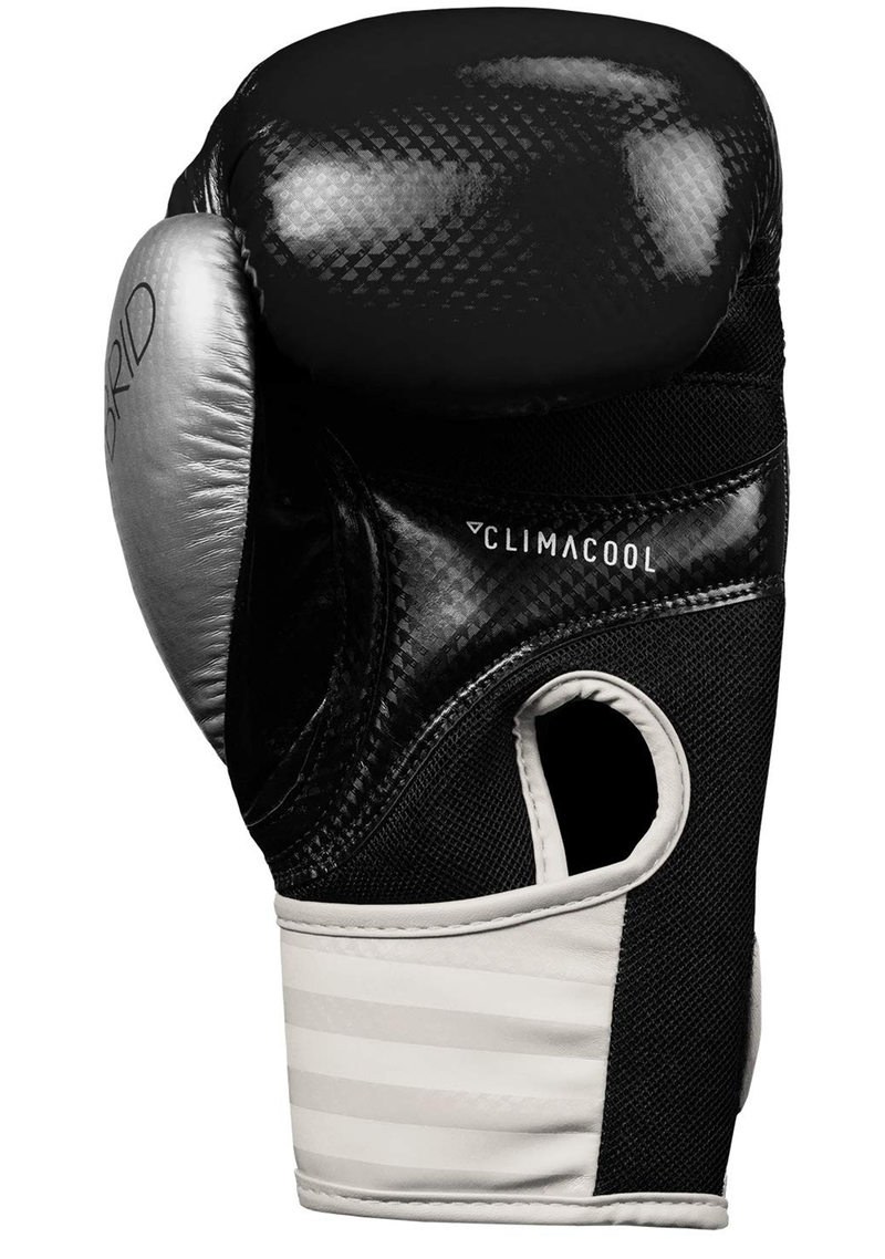 Adidas Unisex Hybrid 75 Boxing Glove ADIH75BS1 BLACK/WHITE/SILVER