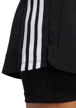 Adidas Womens 3 Stripe Pacer Two-In-One Shorts <br> GL7686