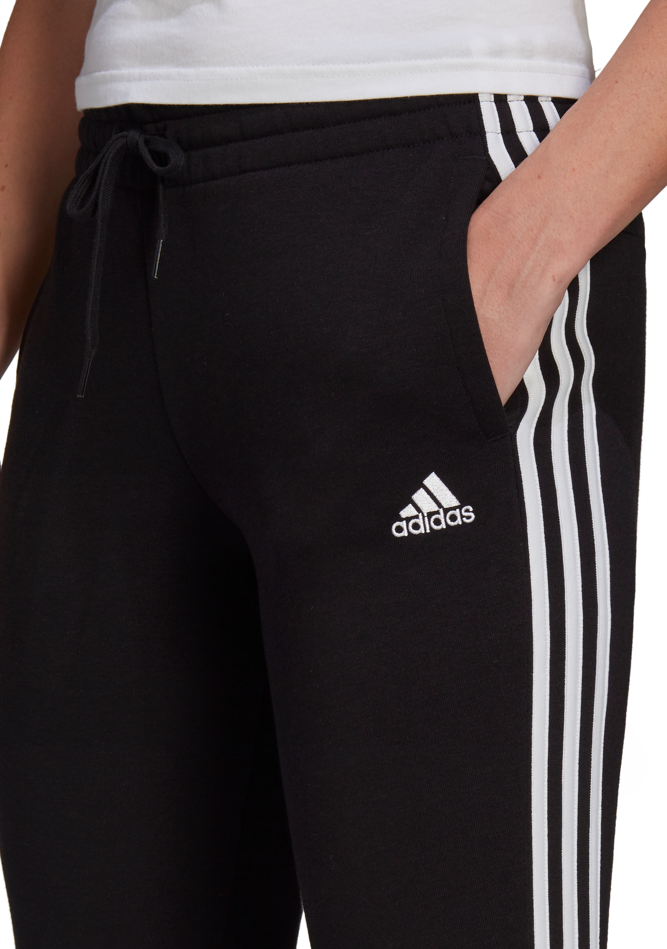Adidas Womens Essential Fleece 3 Stripe Pants GM5551 Jim Kidd Sports