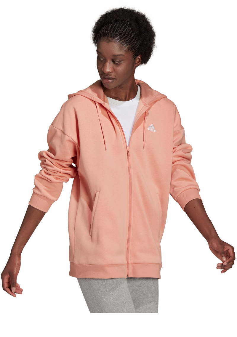 Adidas Womens Essentials Small Logo Full Zip Hoodie H10179 Jim