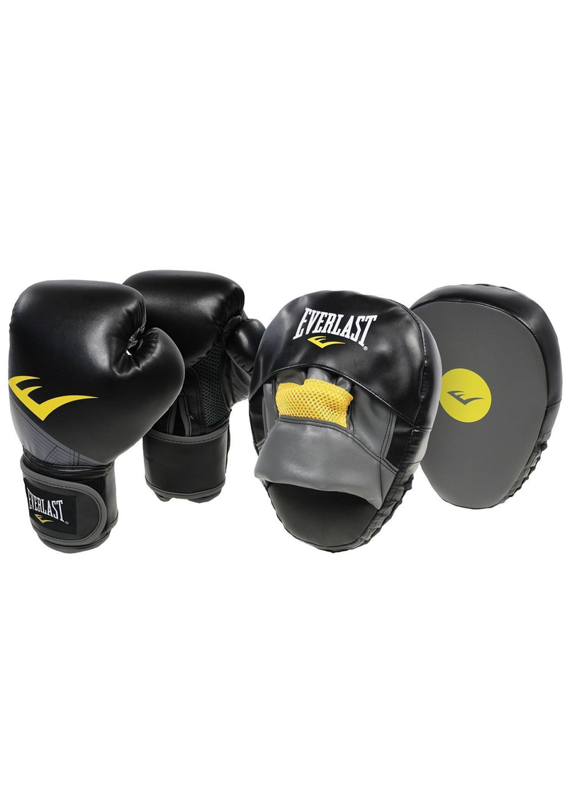 Everlast Advance Glove and Mitt Combo Black 10OZ <BR> DWEQ140928