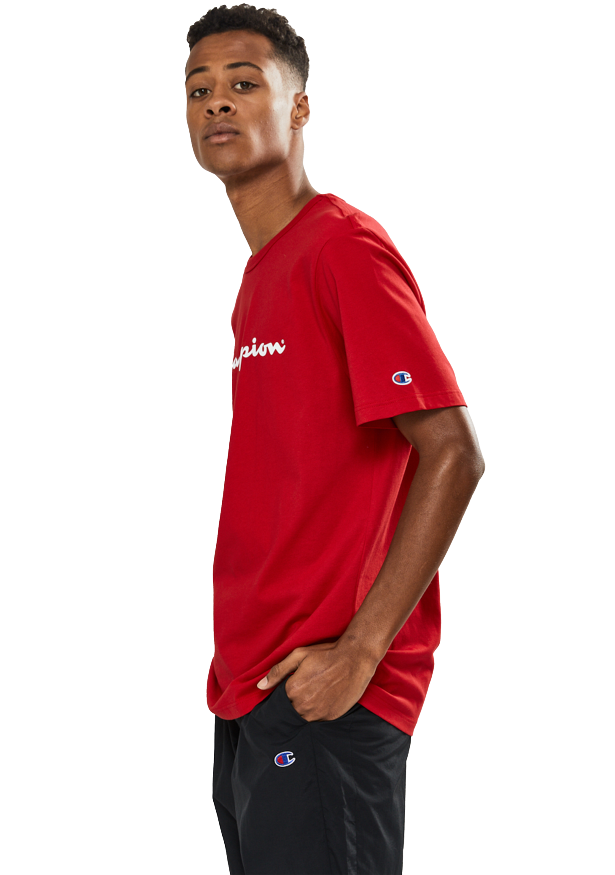 Champion Script Short Sleeve Tee Mens AXQPN EPX Jim Kidd Sports