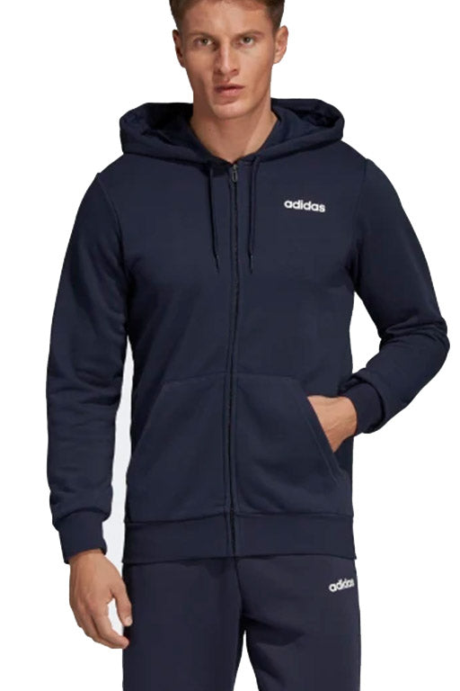 Adidas Mens Essentials Plain Full Zip Hoodie <br> DU0386