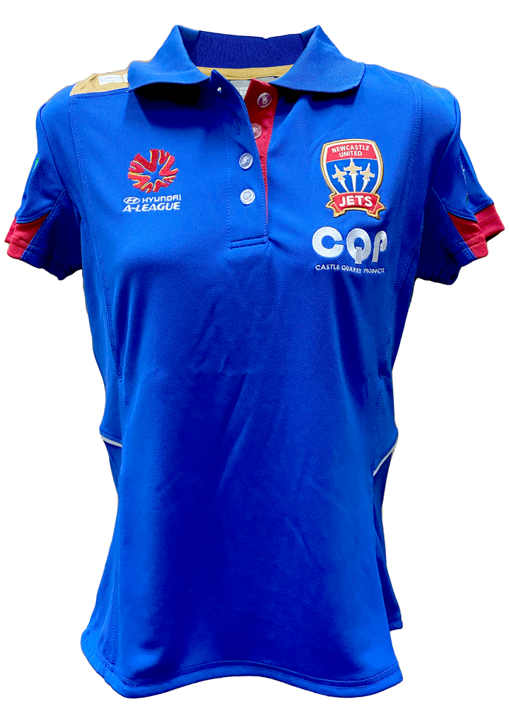 BLK Womens Newcastle Jets Media Polo 2014 <br> NJPO102RYL