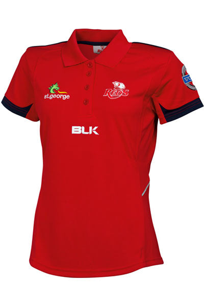BLK Queensland Reds 2015 Media Polo Womens <br> QRPO331RED