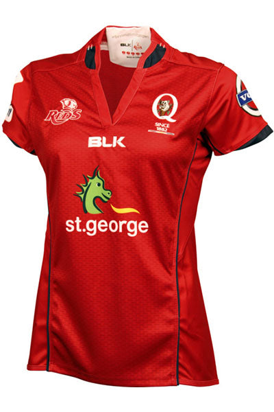 BLK Queensland Reds 2015 Replica Home Jersey Womens <br> QRJR327RED
