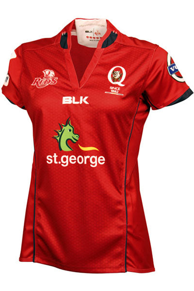 BLK Queensland Reds 2015 Replica Home Jersey Womens <br> QRJR327RED