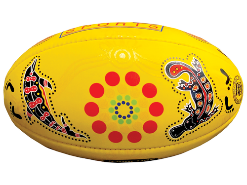 Burley Jim Kidd Sports Soft Touch Indigenous Football Yellow