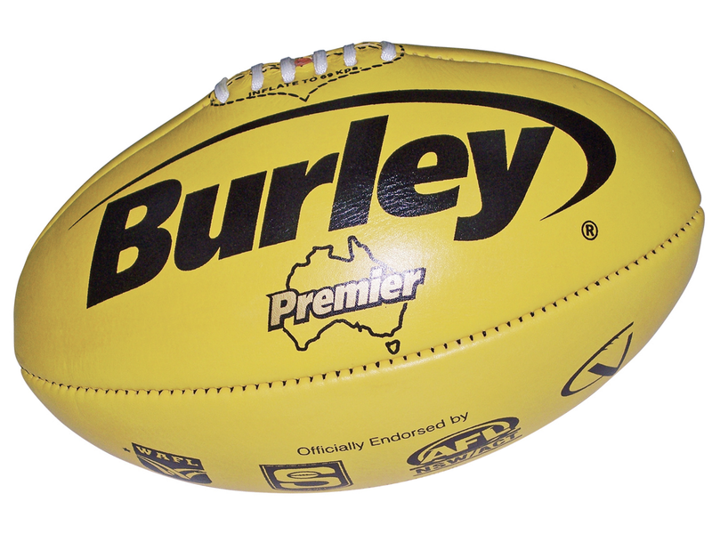 BURLEY PREMIER AUSTRALIAN RULES FOOTBALL YELLOW SIZE 3 <br> PREMIER