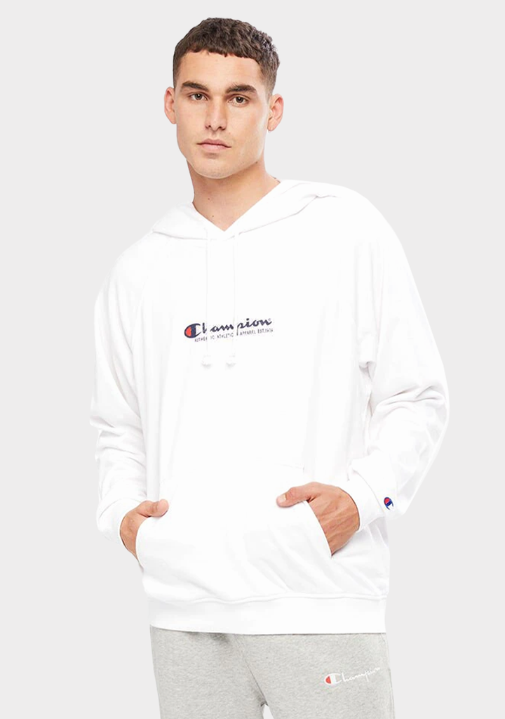 Champion Mens French Terry Script Hoodie