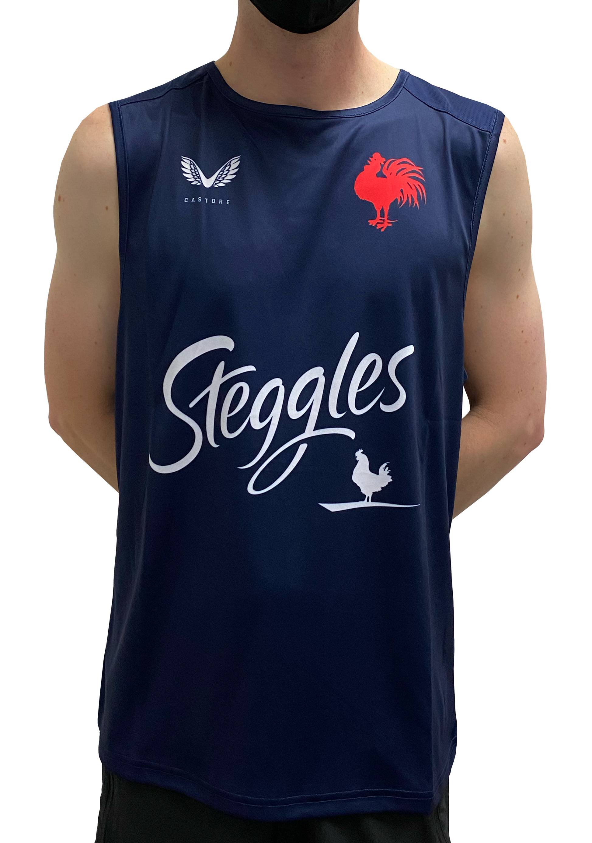 Castore Mens Sydney Roosters Training Singlet Navy <br> JCSRTRVT