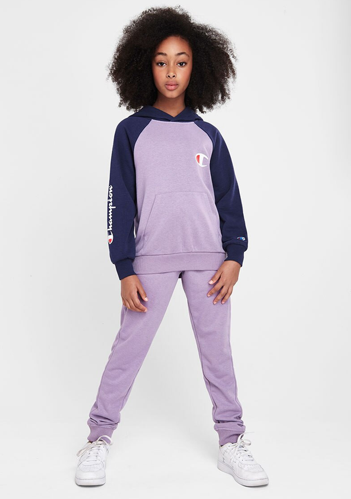 Champion Junior Lightweight Terry Colour Block Hoodie