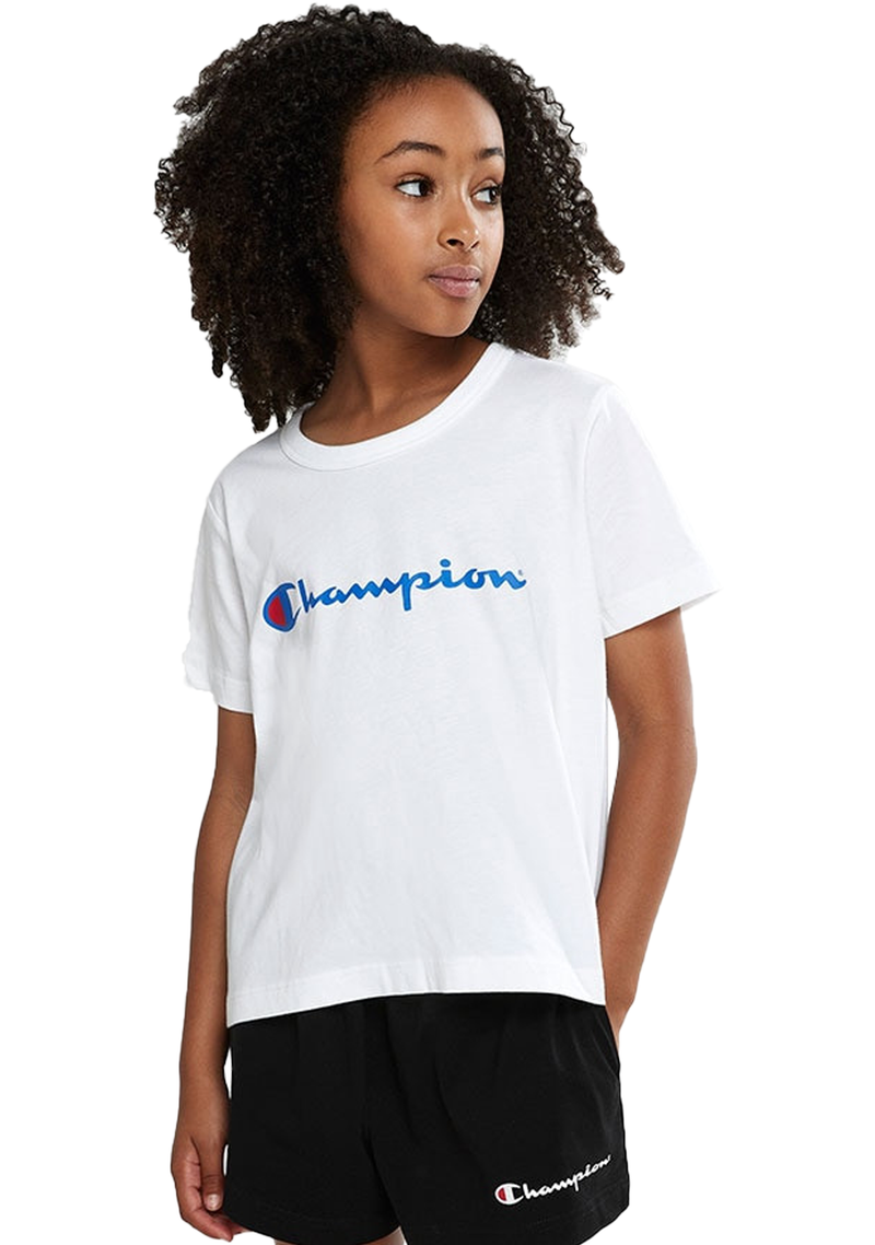 Champion Kids Script Boxy Tee <br> KWUCN