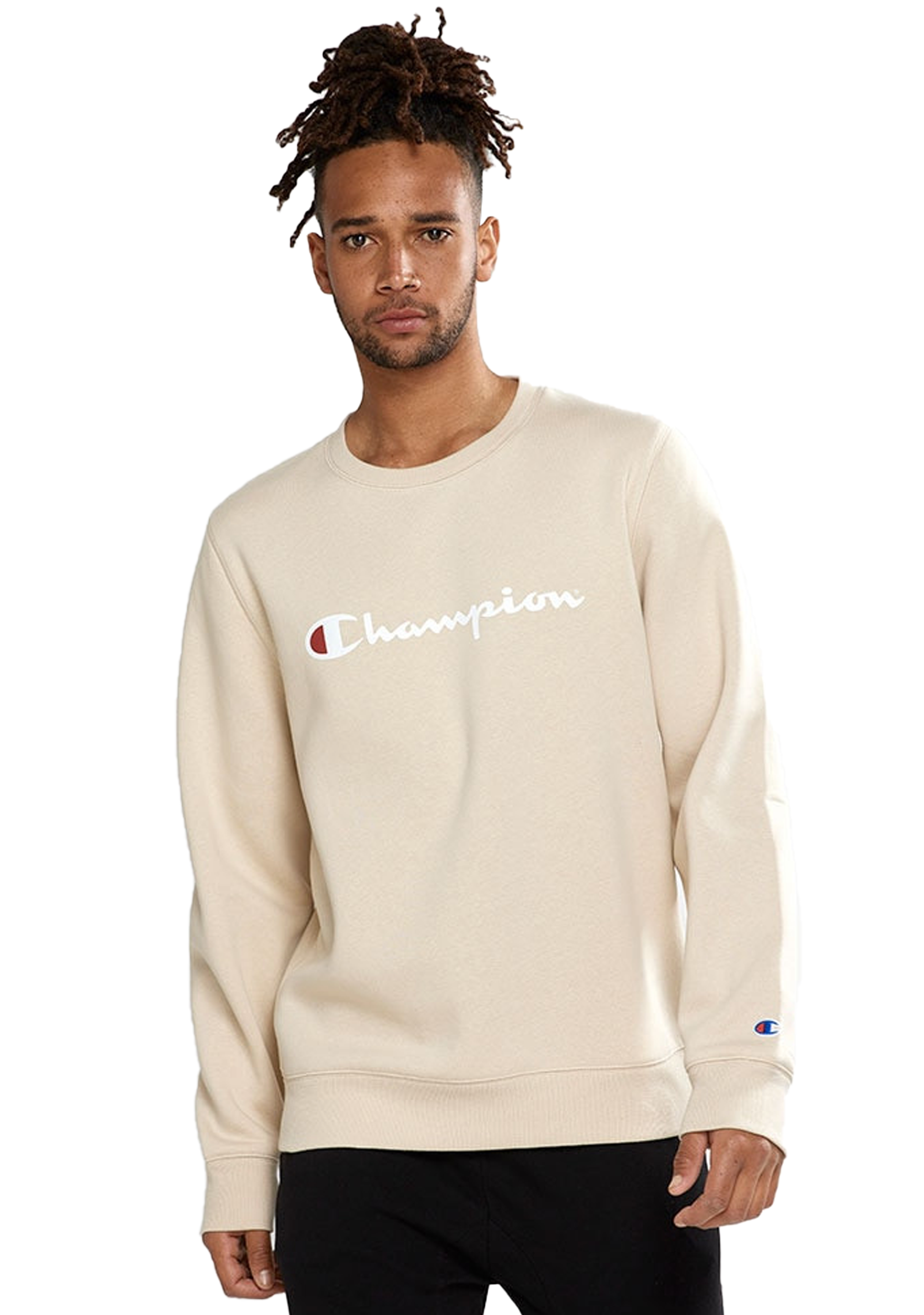 Champion Men’s Script Crew Cream