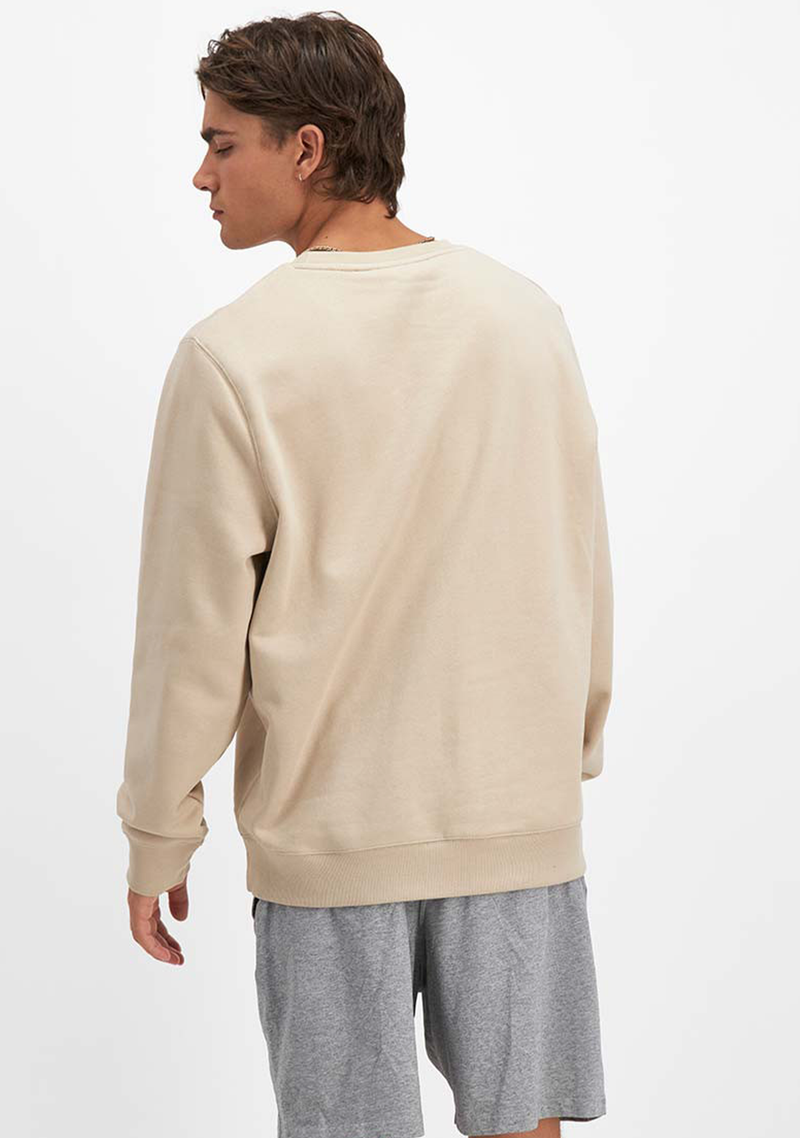 Champion Mens Beige Script Crew <BR> AY77N EQQ