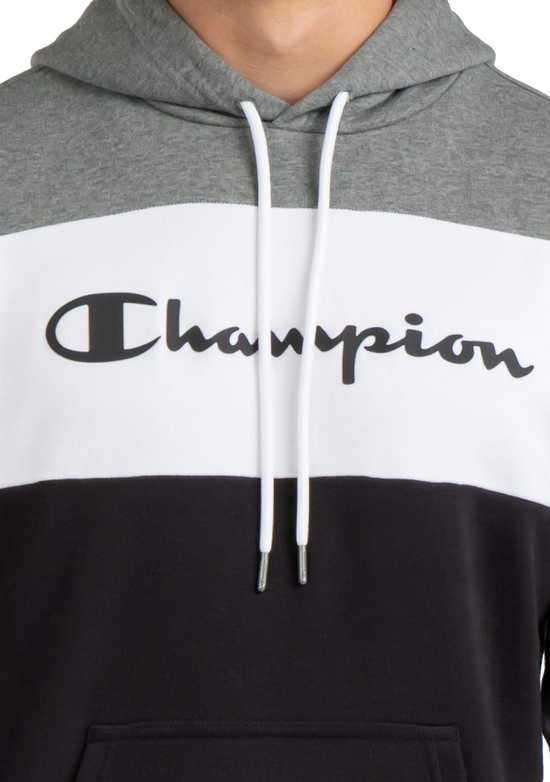 Champion Mens EU Roch Colourblock Hoodie Grey/black