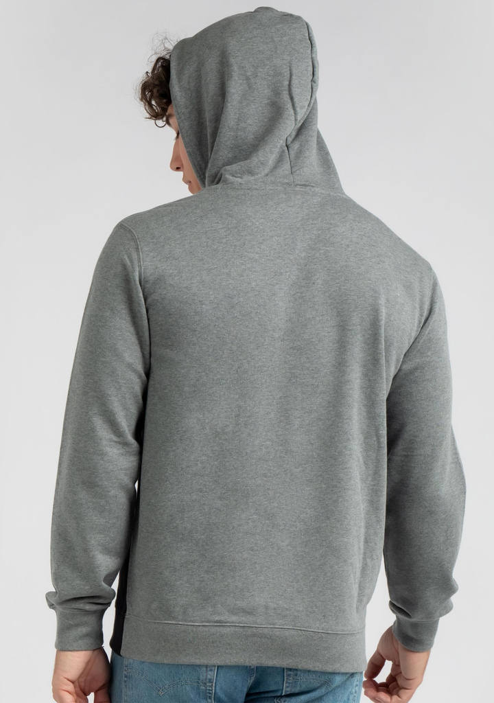 Champion Mens EU Roch Colourblock Hoodie Grey/black