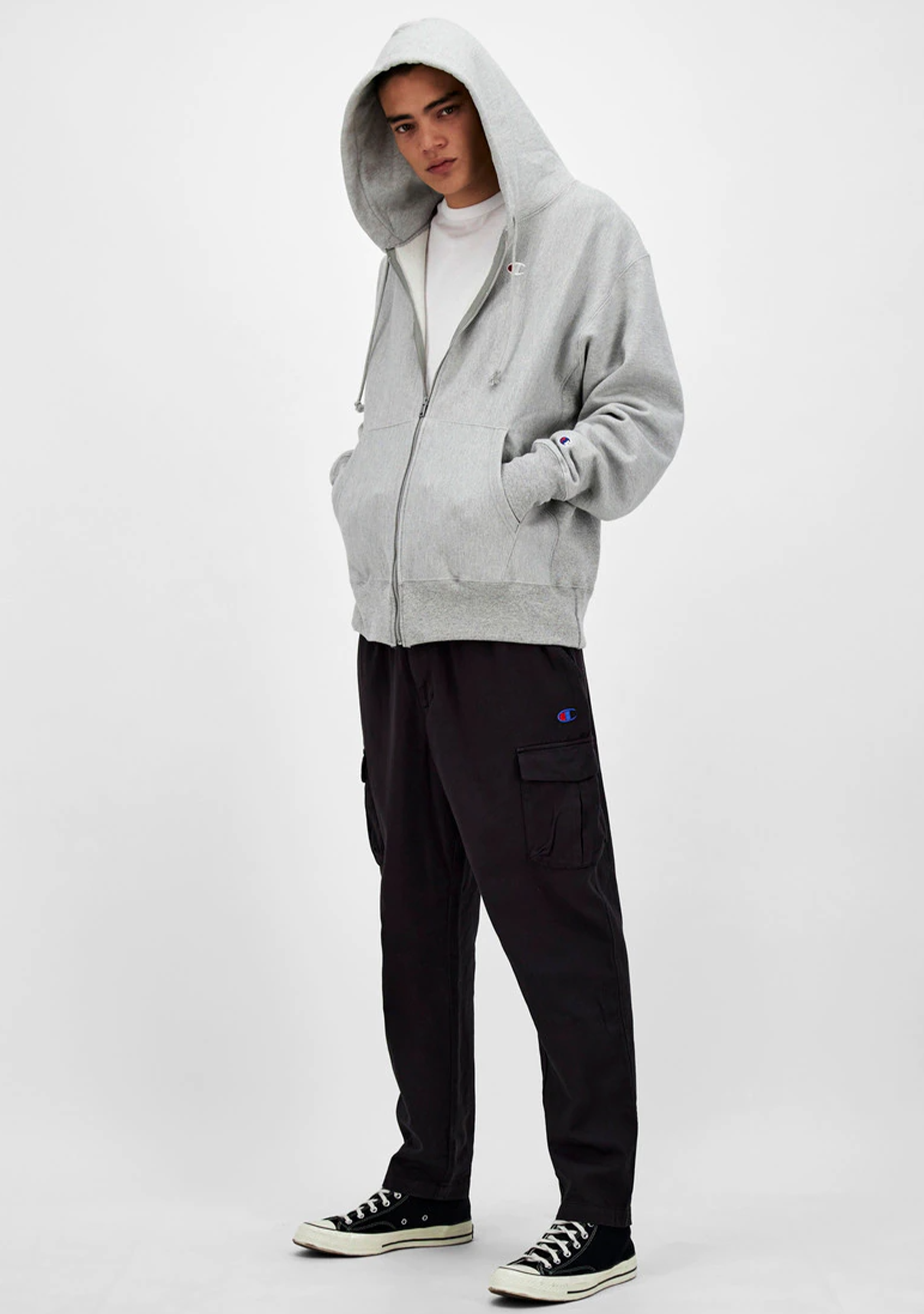 Champion Mens Reverse Weave Fleece Zip Hoodie