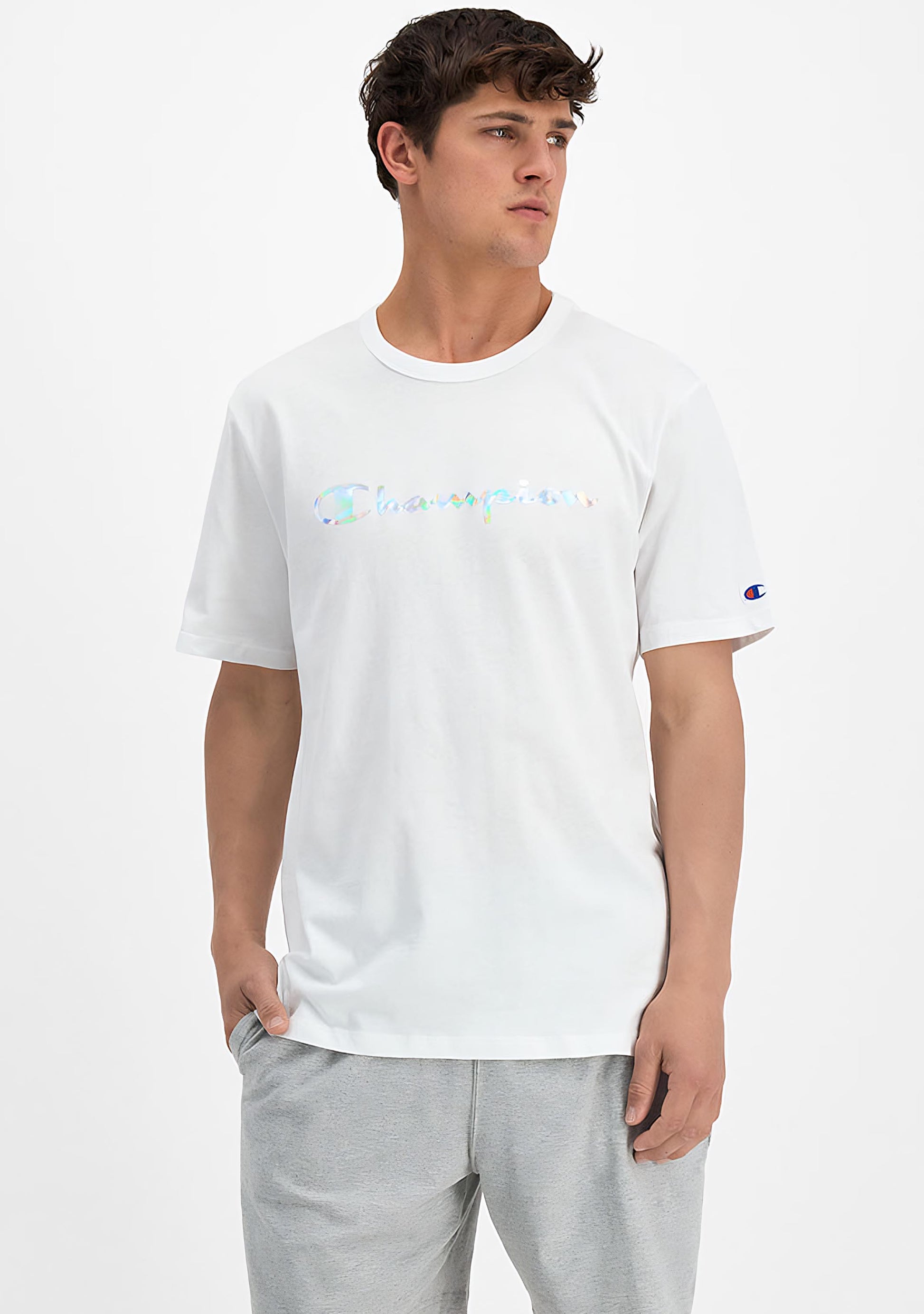 Champion Men’s Foil Logo Tee White