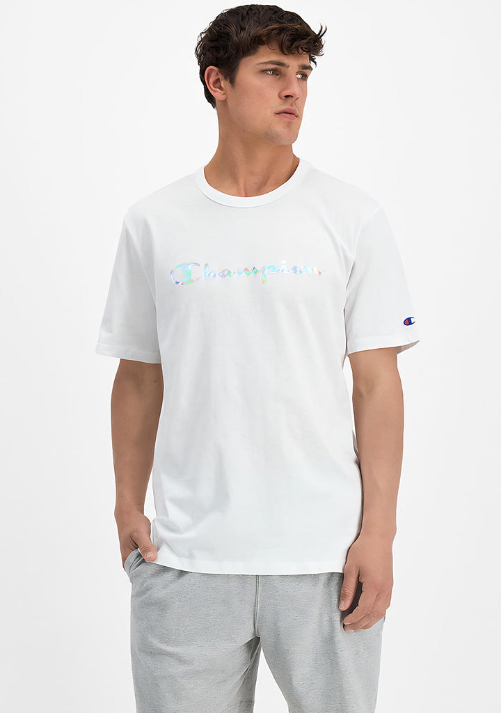 Champion Men’s Foil Logo Tee White