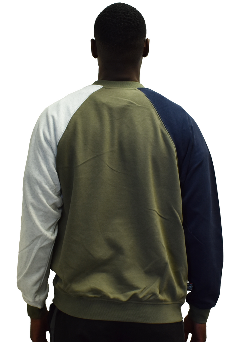 Champion Mens French Terry Colour Block Crew <BR> AWHVN