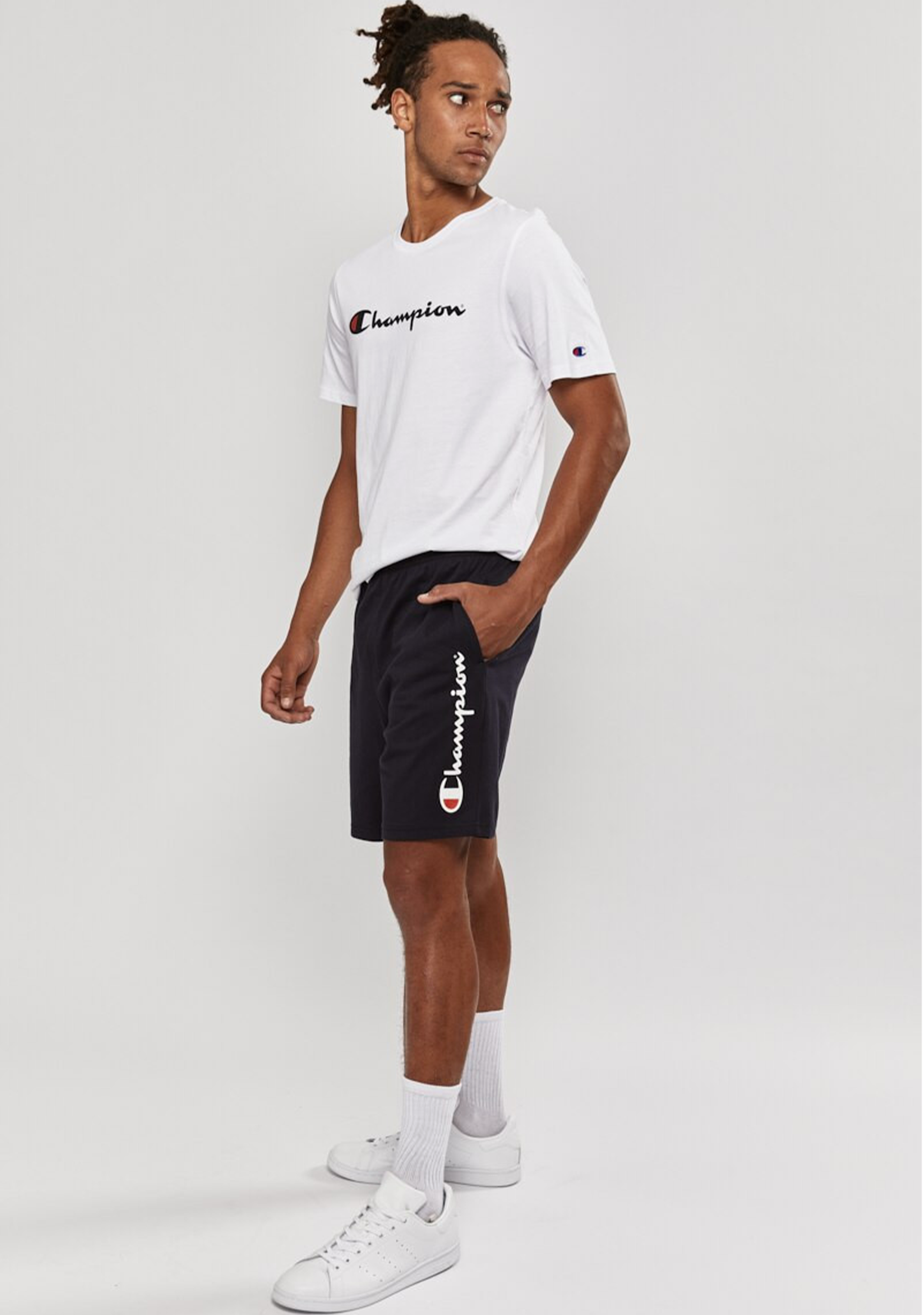 Champion Men’s Script Jersey Short Navy