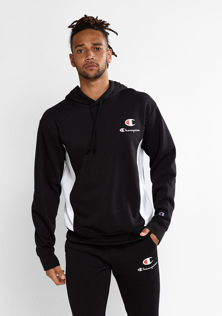 Champion Men’s Panel Hoodie Black/White