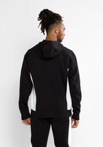 Champion Mens Panel Hoodie BLK/WHITE <br> AW8XN BAW