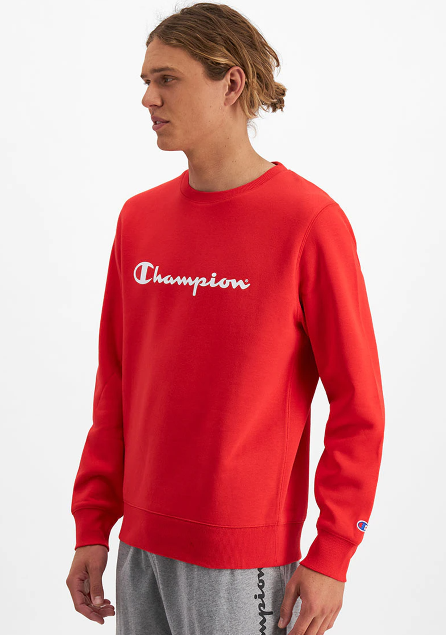 Champion Men’s Script Crew Red