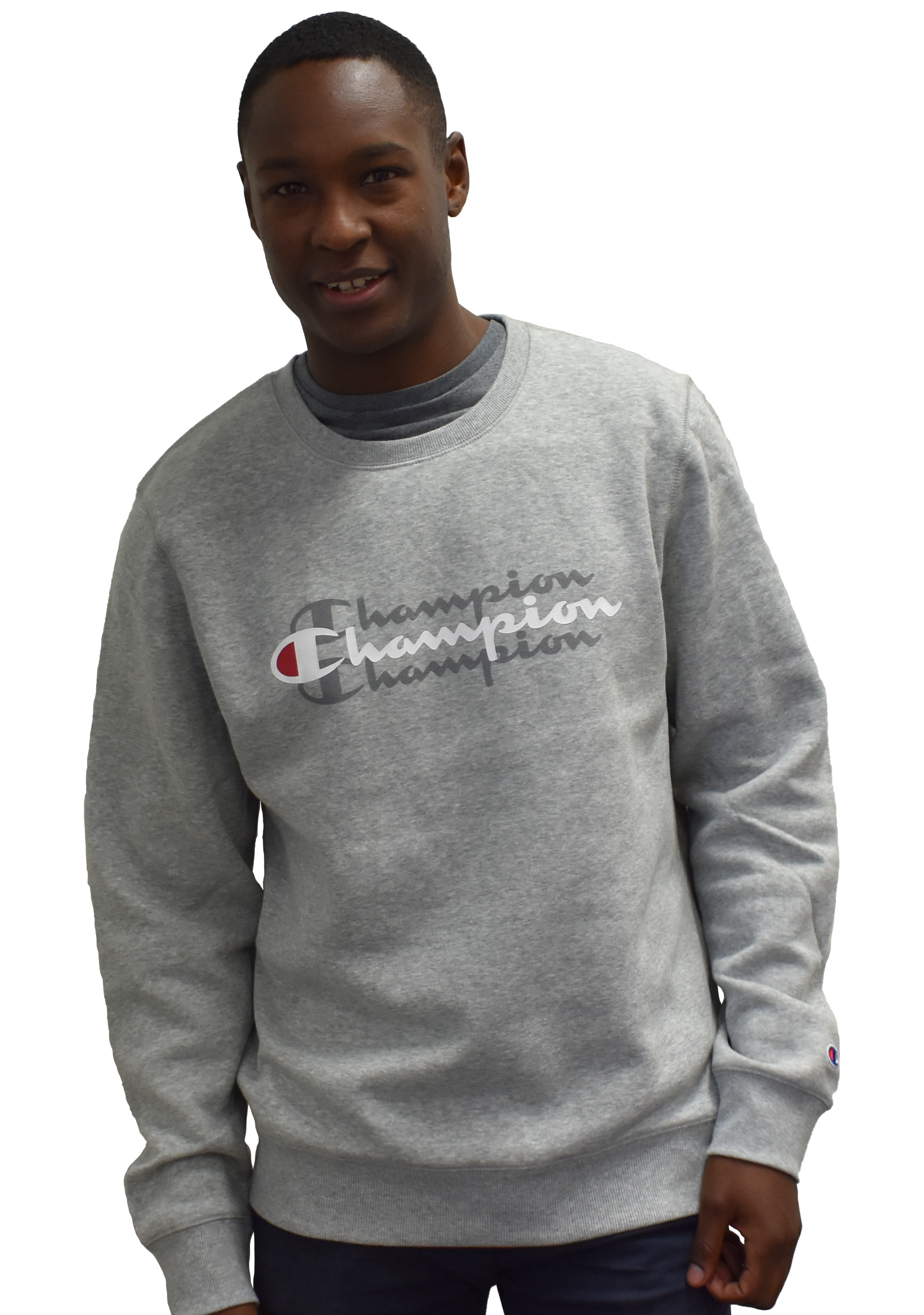 Champion Mens Sporty Graphic Crew
