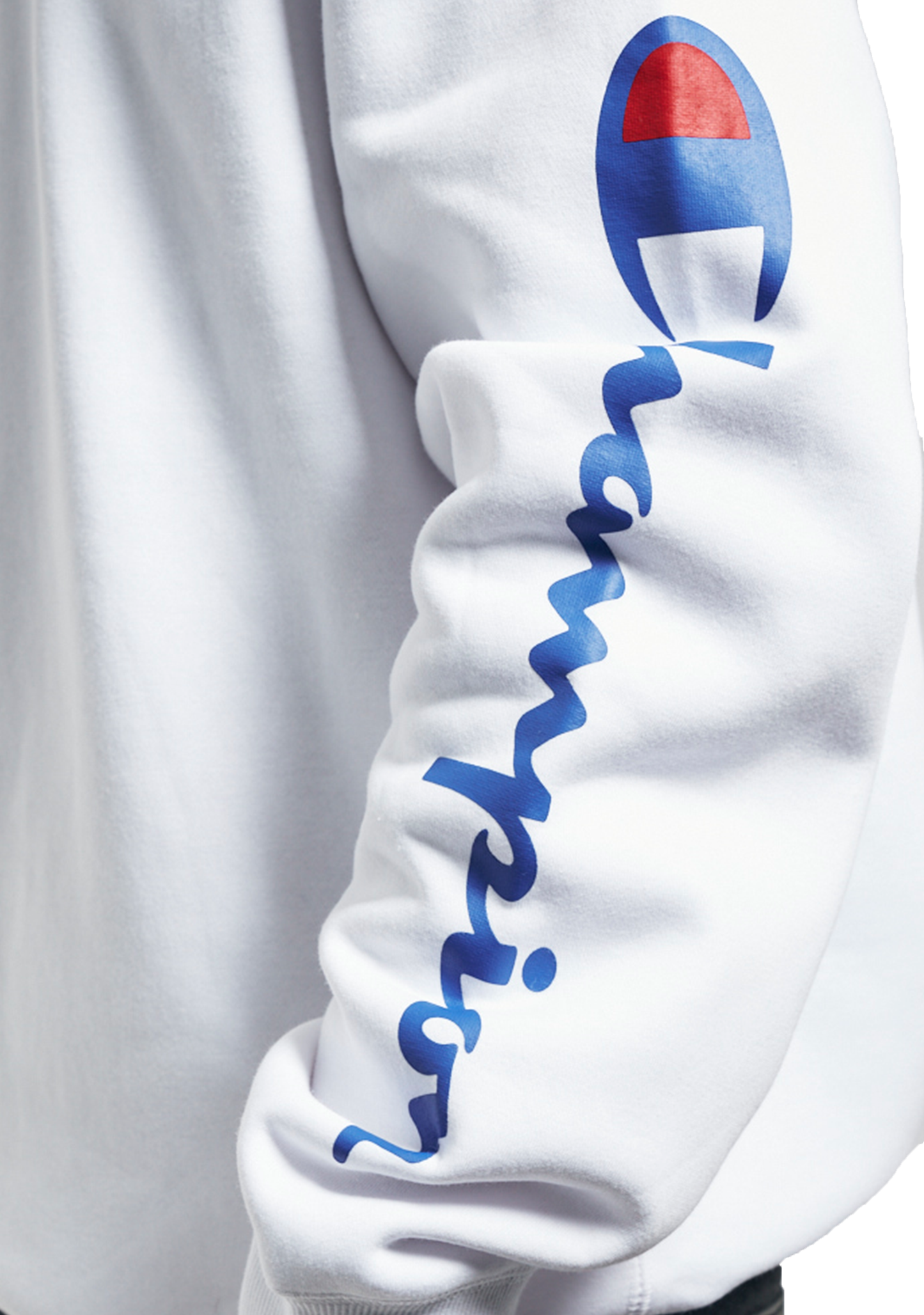 Champion Mens Sporty Graphic Crew White