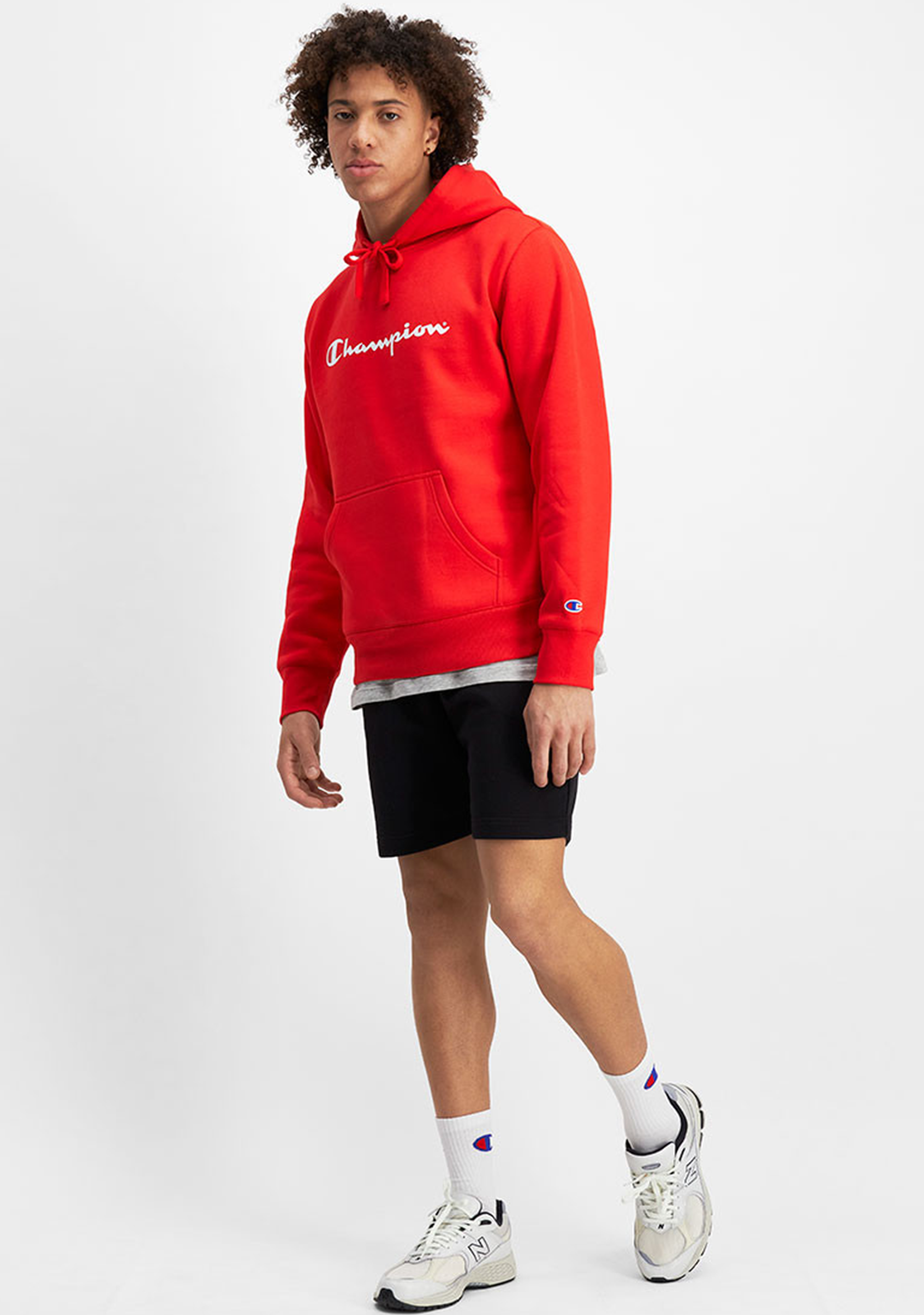 Champion Mens Script Logo Hoodie