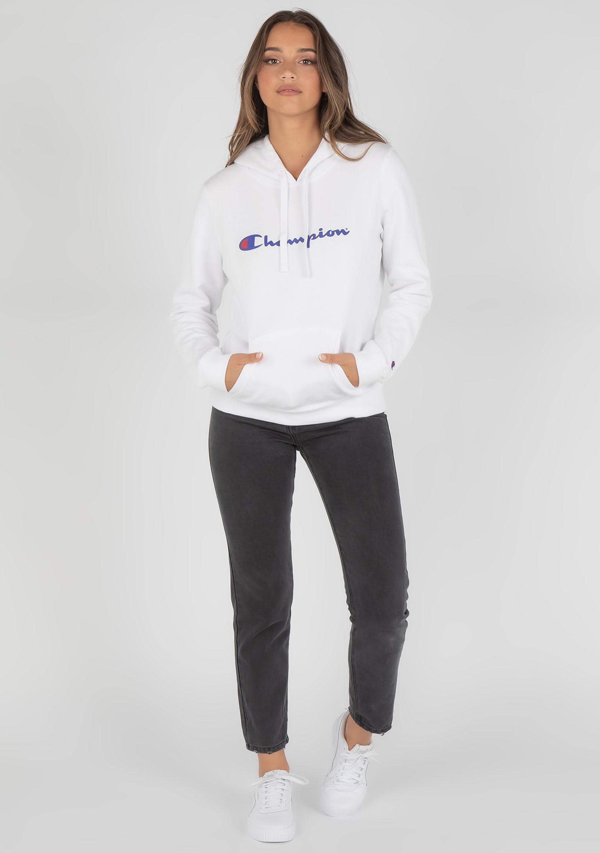 Champion Women’s Script Hoodie White