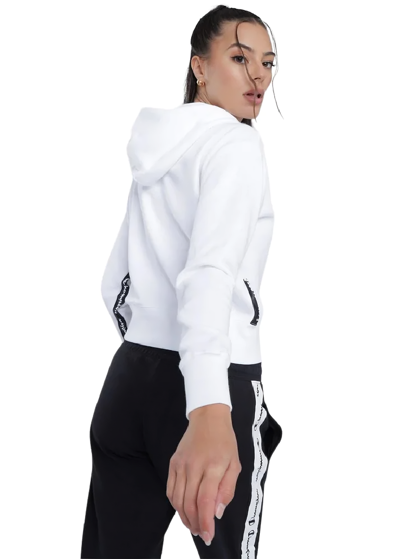 Champion Womens EU Rochester Tape Hoodie CRRXA1 WIT