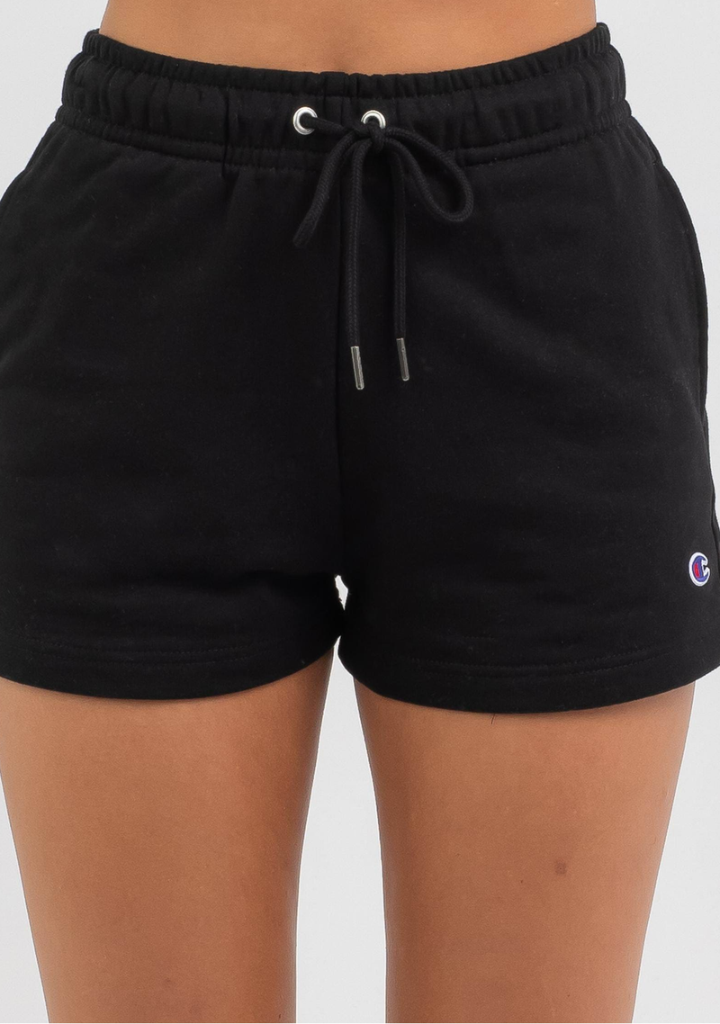 Champion Womens French Terry High Waisted Short <br> CT73N BLK