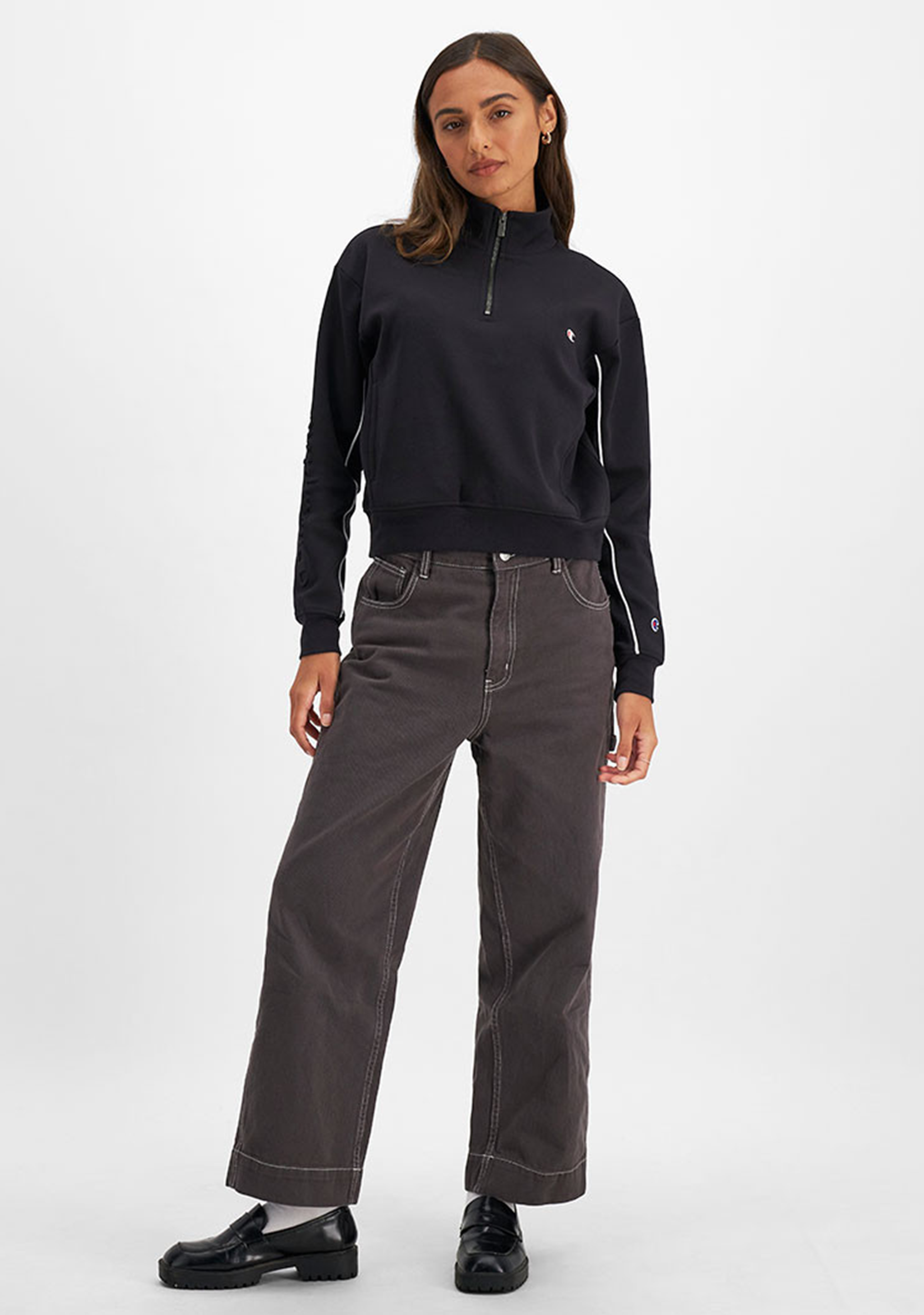 Champion Womens Rochester Athletic Quarter Zip Crew