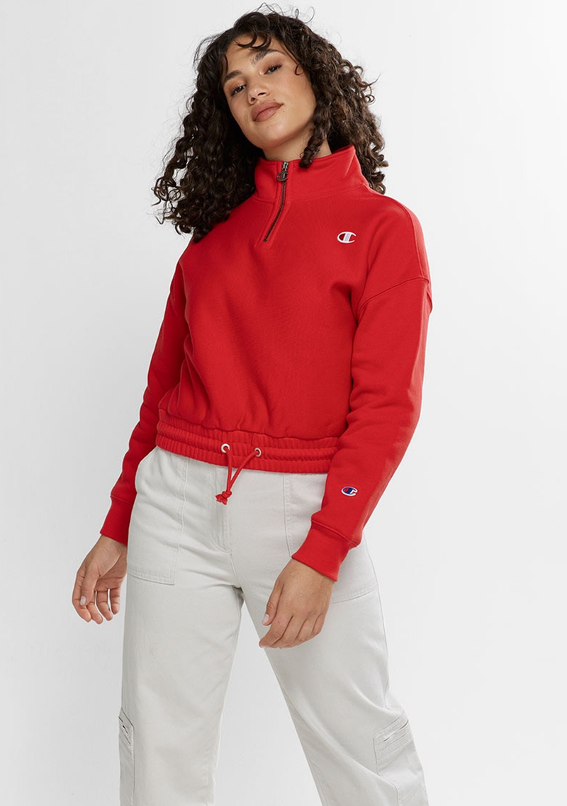 Champion Womens Reverse Weave Quarter Zip Pullover <br> CTKMN BVW