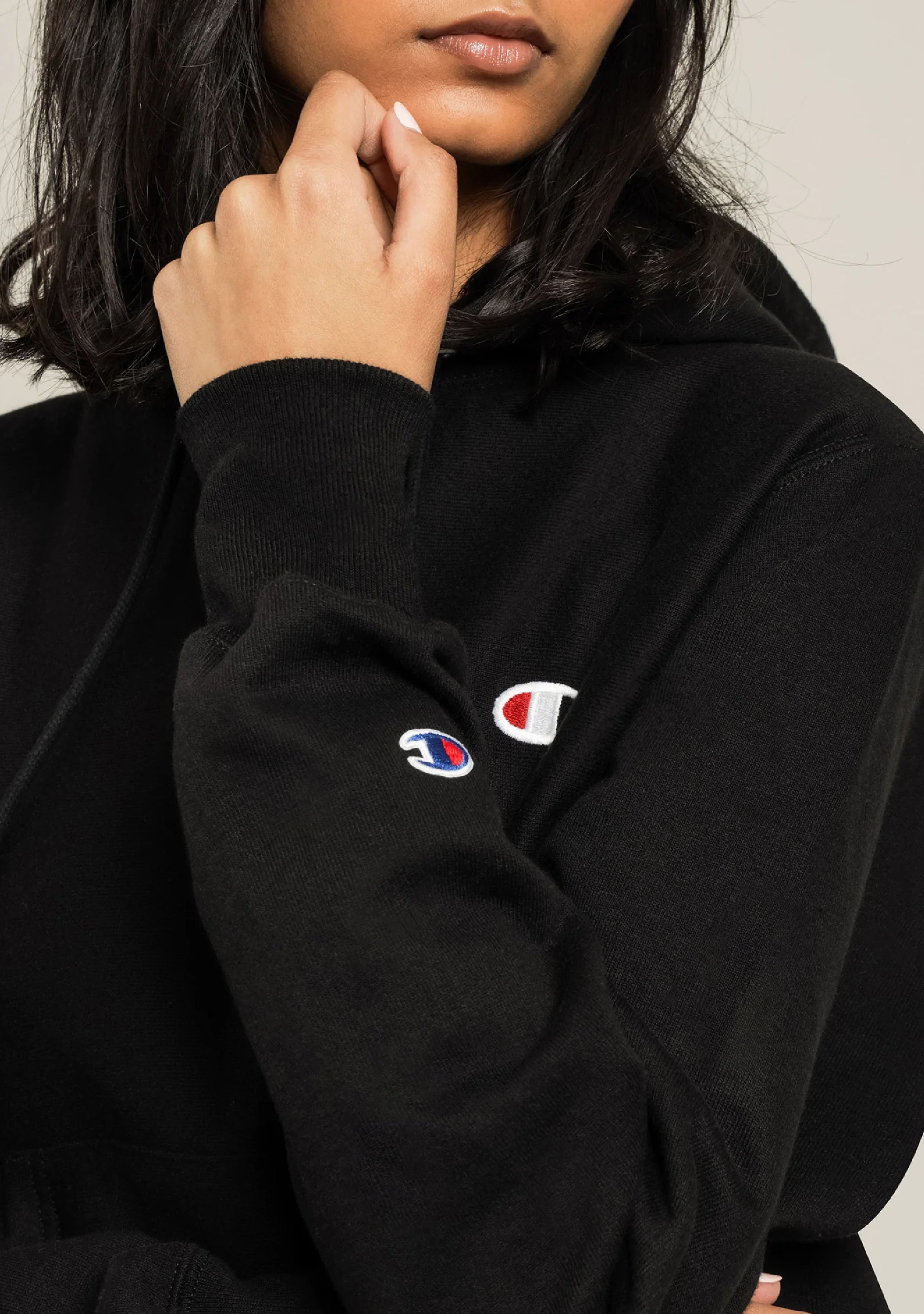 Champion Womens Small C Logo Boyfriend Fit  Hoodie