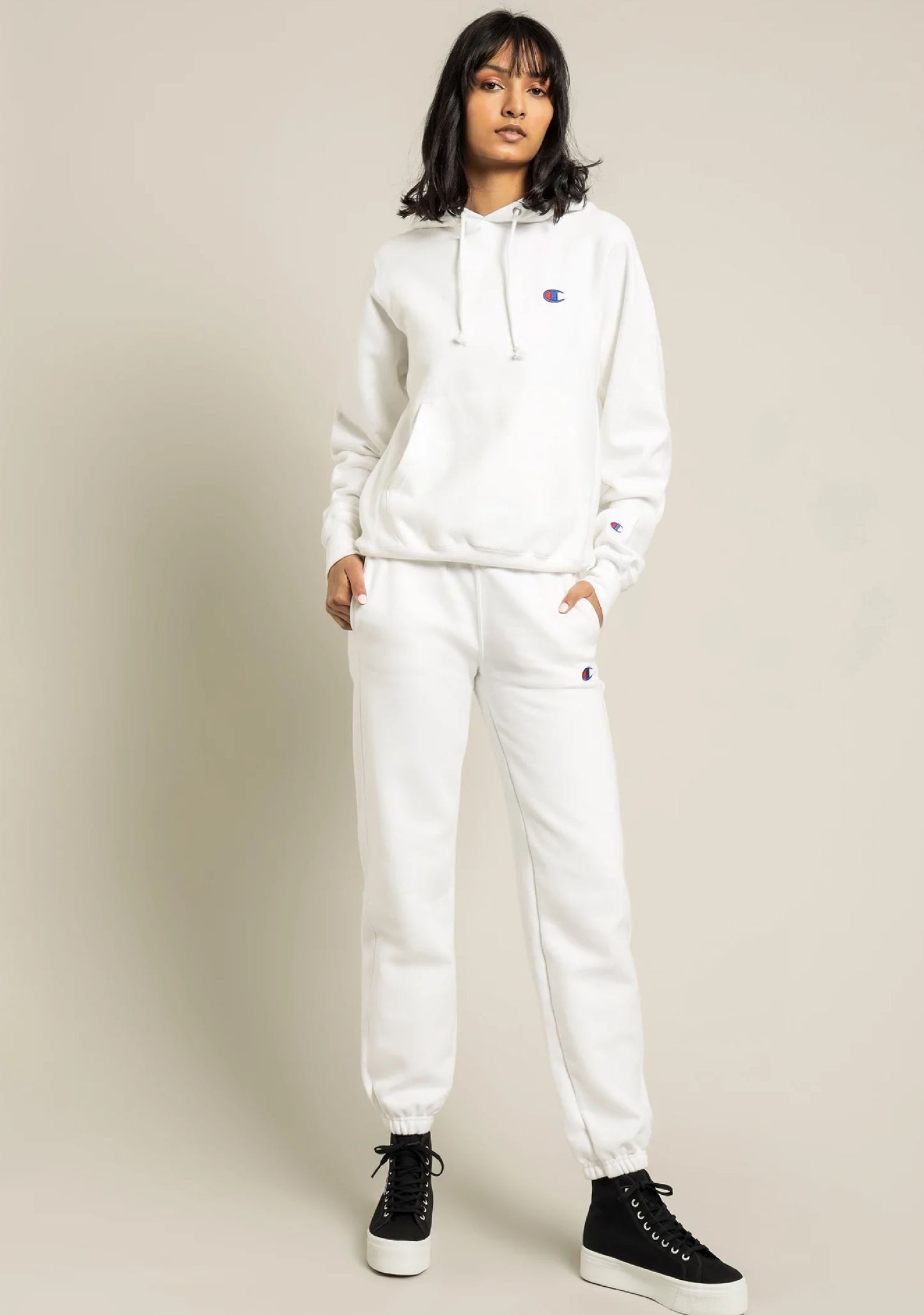 Champion Womens Small C Boyfriend Fit Logo Hoodie