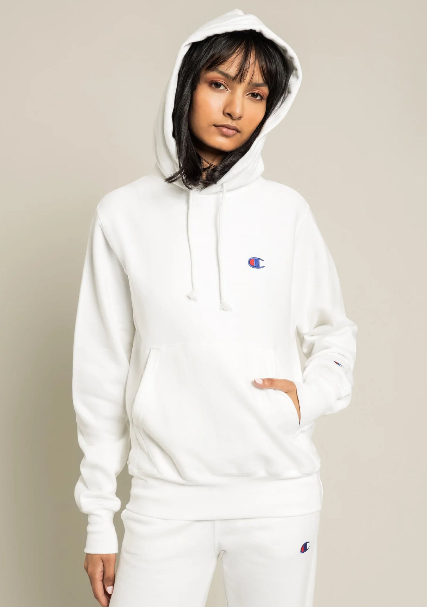 Champion Womens Small C Boyfriend Fit Logo Hoodie