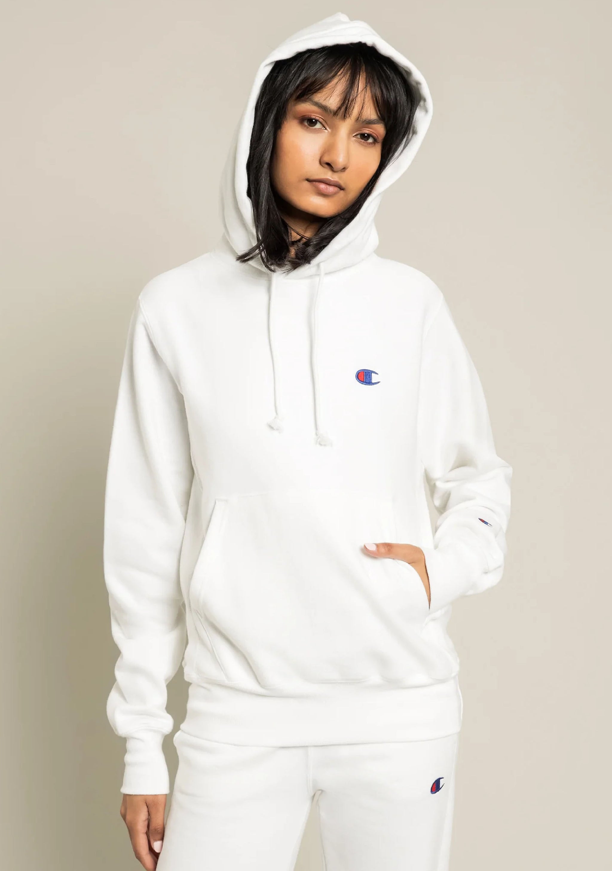 Champion Womens Small C Boyfriend Fit Logo Hoodie