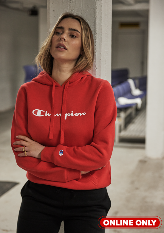 Champion Womens Script Hoodie CWG4N GJR Jim Kidd Sports