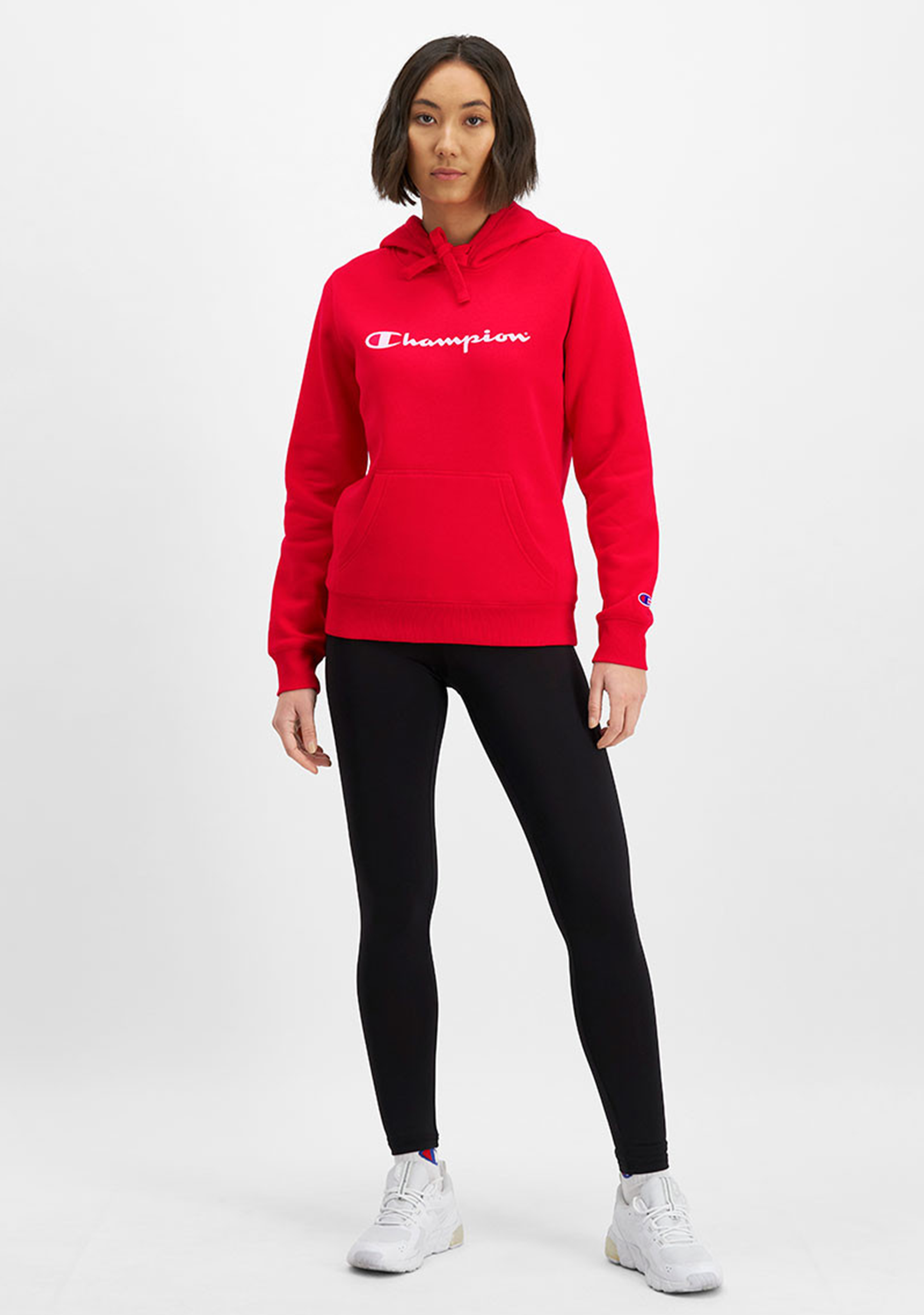 Champion Women’s Script Hoodie Vermillion Red