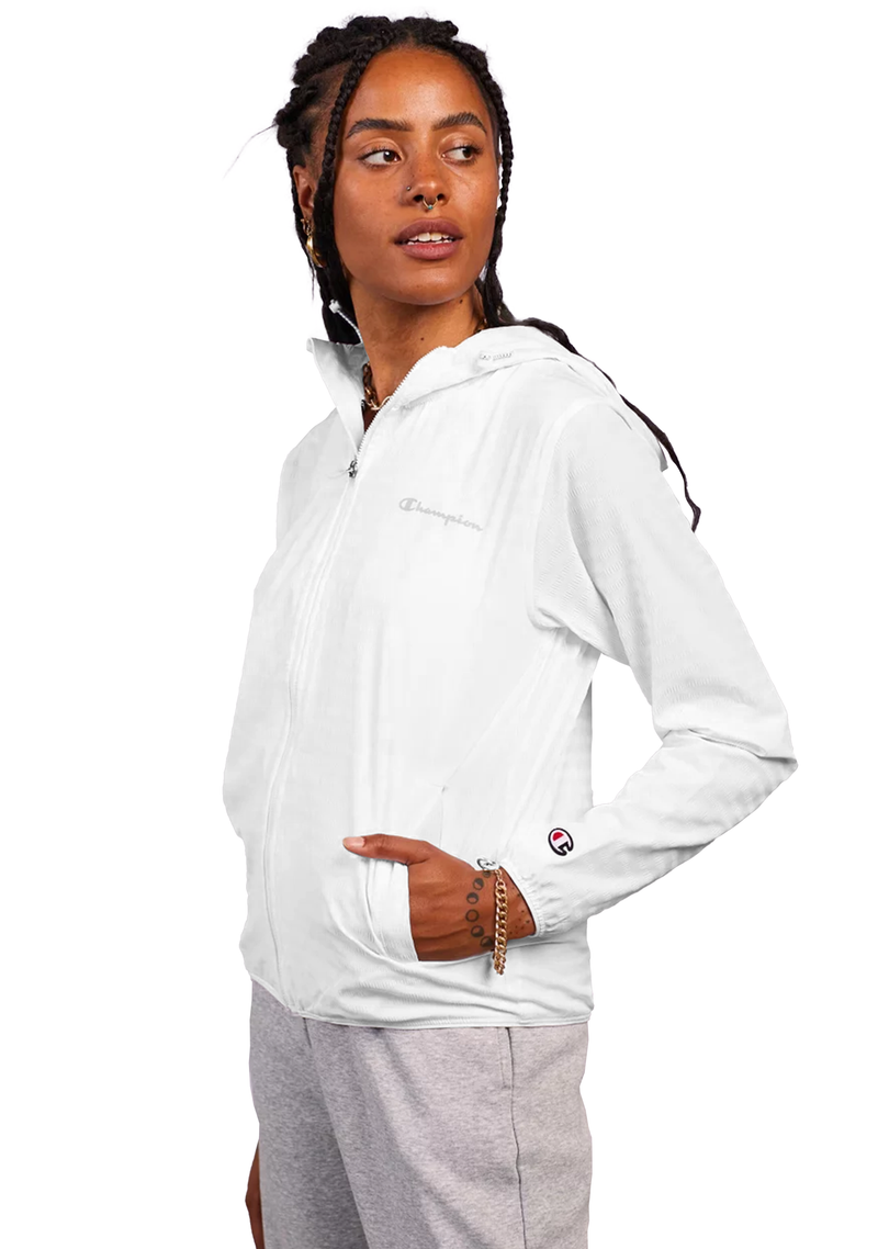 Champion Womens Sport Layer Jacket <BR> CTEKA1 WIT