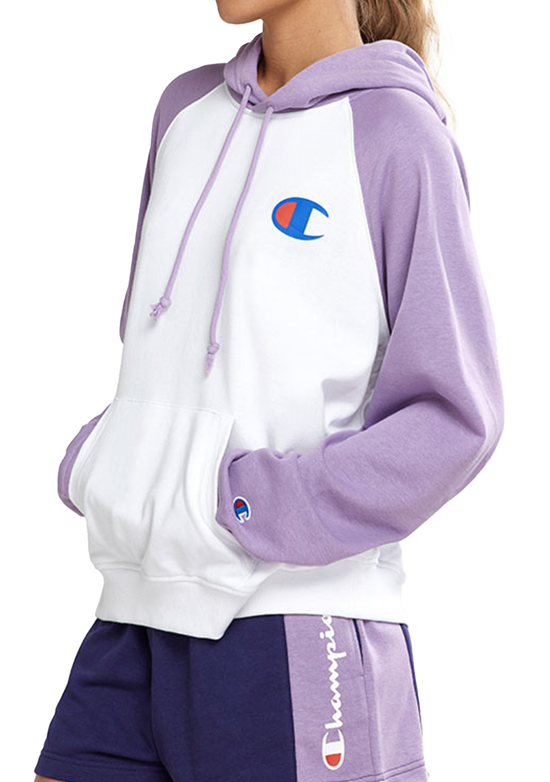 Champion Womens French Terry Colour Block Hoodie <br> CTK9N 224