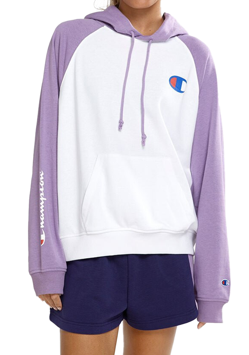 Champion Womens French Terry Colour Block Hoodie <br> CTK9N 224